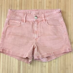 American Eagle Outfitters AE Peach Super Super Stretch Denim Shorts, Size 2